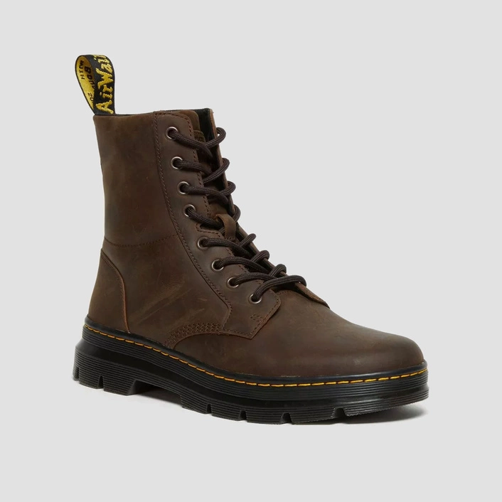 Dr. Martens glany Combs Crazy Horse ciemnobrązowe 26006207