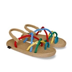 Bohonomad Ibiza Rope Sandal – Beige/Multi