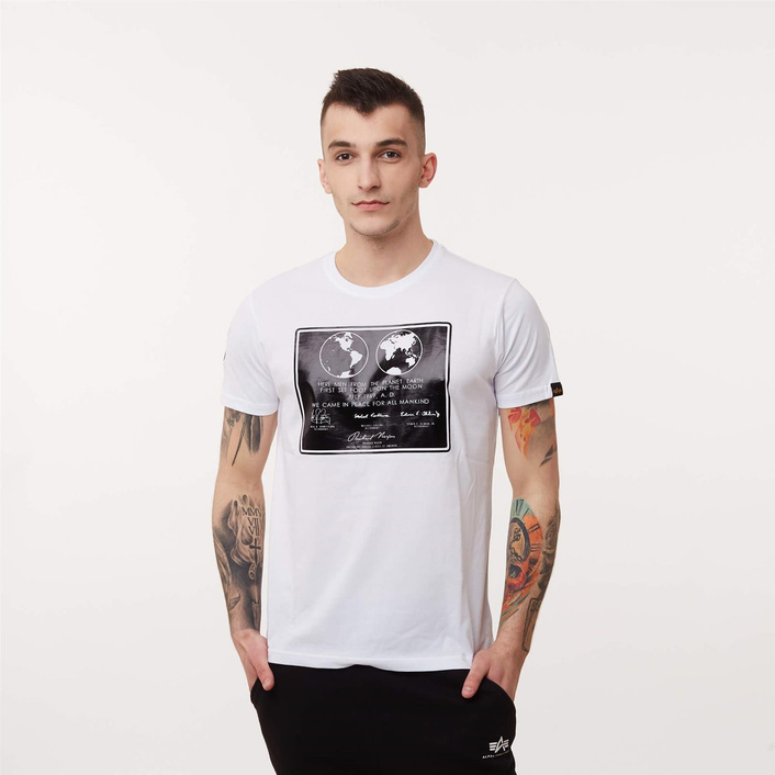 Alpha Industries LUNAR PLAQUE T-SHIRT WHITE