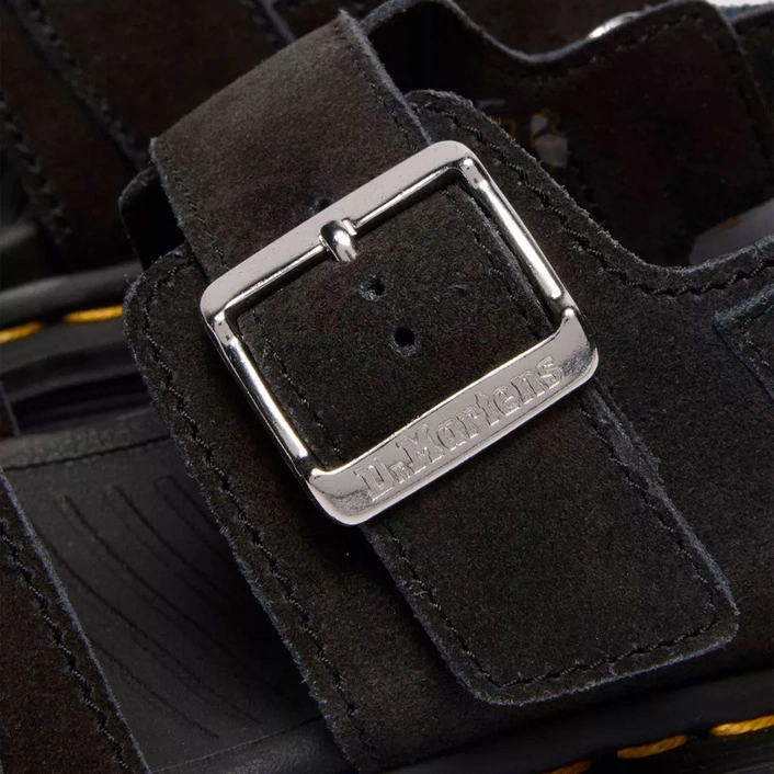 Dr. Martens sandały na platformie Zebzag zamszowe czarne damskie 42689001