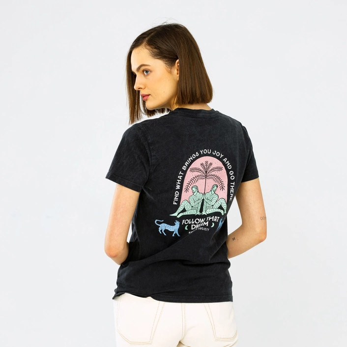 Kaotiko Dream Washed Black T-Shirt