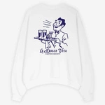 Kaotiko La Dolce Vita Organic Cotton White Sweatshirt AR016-01S-G002