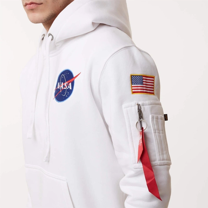 Alpha Industries BLUZA MĘSKA SPACE SHUTTLE HOODY WHITE