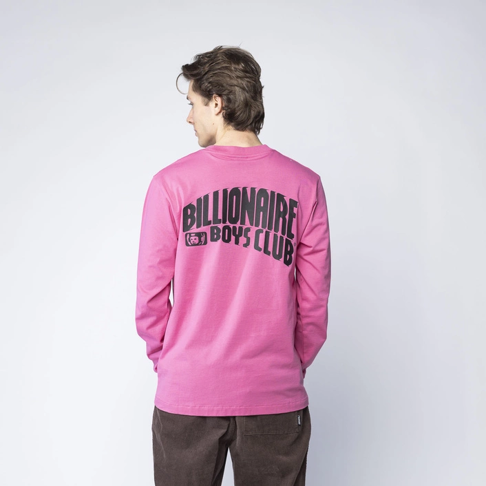 Billionaire Boys Club CAFETERIA ASTRO LONG SLEEVE T-SHIRT - PINK