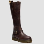 Dr. Martens kozaki biker Anistone Knee High Crazy Horse ciemnobrązowe 41871200