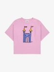 BOBO CHOSES BAWEŁNIANY T-SHIRT FARAWAY CASTLE 