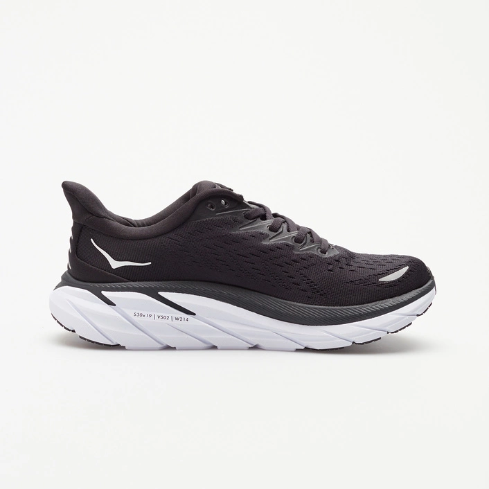 Hoka One One WOMEN'S CLIFTON 7 BLACK/WHITE