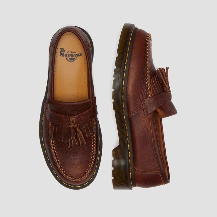 Dr. Martens Adrian Yellow Stitch Ambassador Leather Loafers 31995253