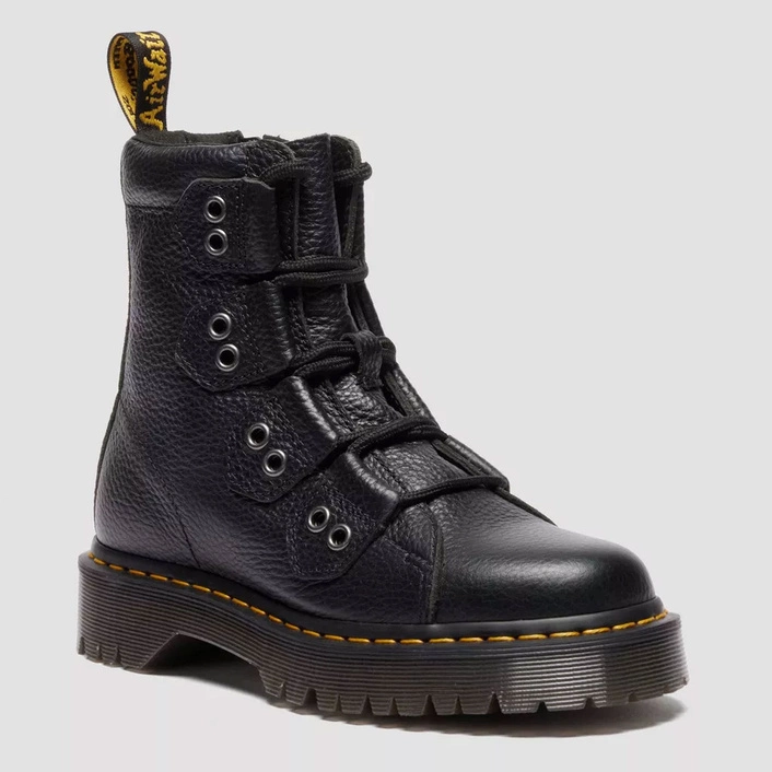 Dr. Martens glany 1460 Bex Milled Nappa ze sznurowaniem do noska czarne damskie 41750001