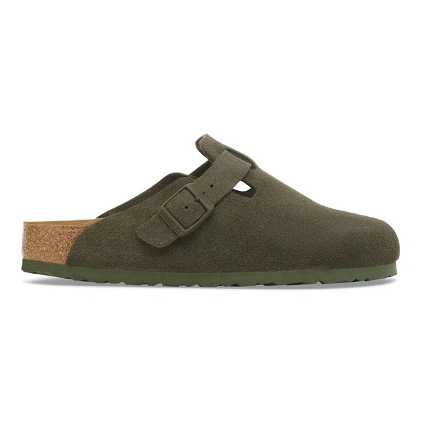 Birkenstock Boston Suede Leather Thyme 1024714 (Wąskie)