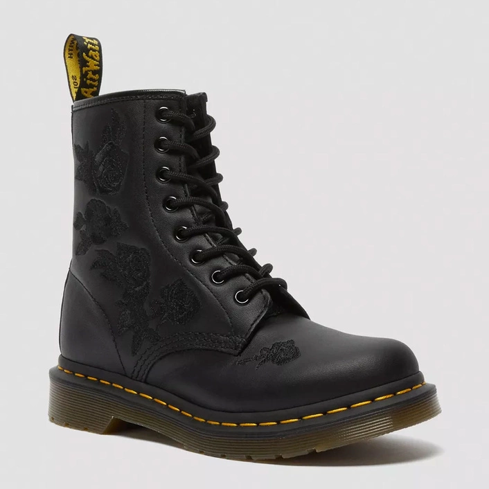 Dr. Martens glany 1460 Vonda Mono Floral z haftem czarne 24985001