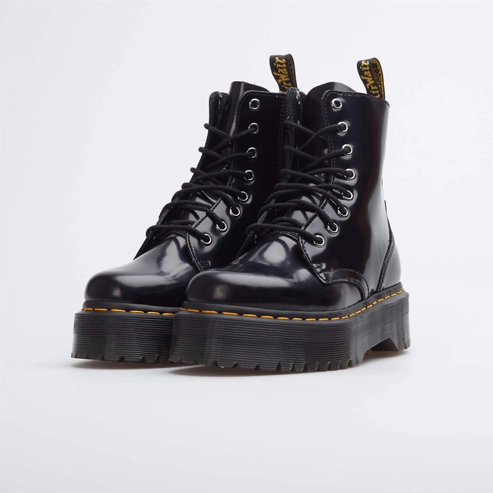 Dr. Martens JADON PLATFORM BOOTS BLACK POLISHED SMOOTH 15265001