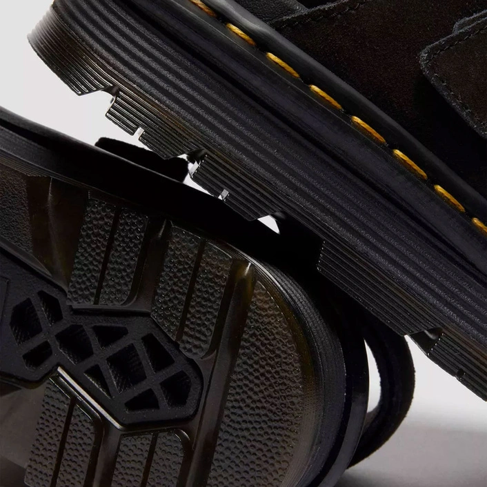 Dr. Martens sandały na platformie Zebzag zamszowe czarne damskie 42689001