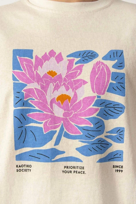 Kaotiko Water Lily Organic Cotton T-Shirt