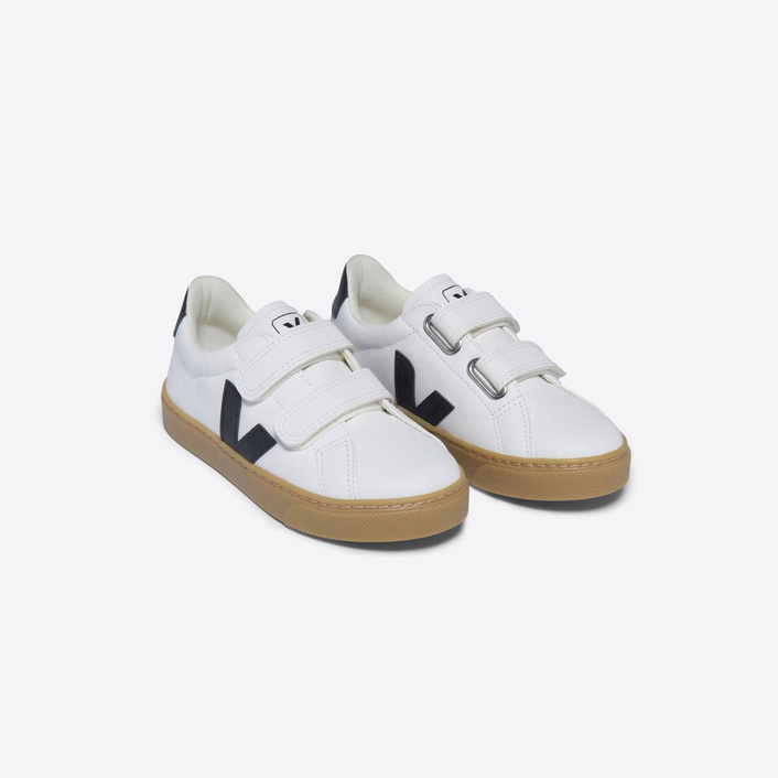 Veja Kids ESPLAR CHROMEFREE LEATHER WHITE BLACK NATURAL