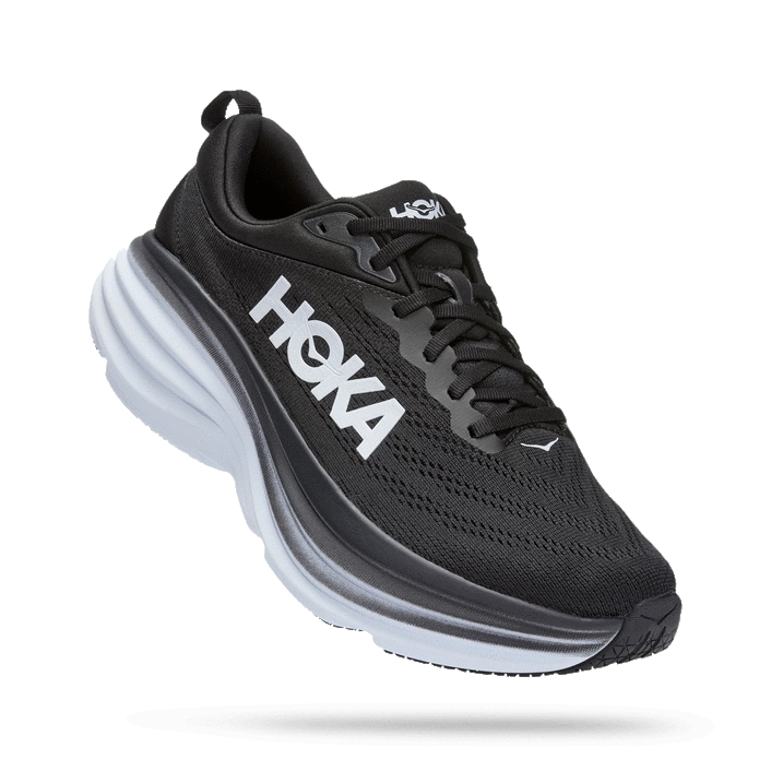 Hoka MEN'S BONDI 8 BLACK/WHITE