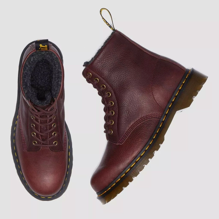 Dr. Martens 1460 Faux Fur Lined Grizzly Leather Lace Up Boots 31873600