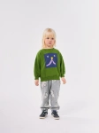 BOBO CHOSES BLUZA ZIELONA BAWEŁNA ORGANICZNA FUNNY FACE