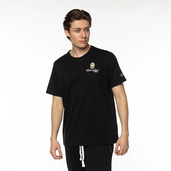 Champion x SMILEY Crewneck T-Shirt BLACK 