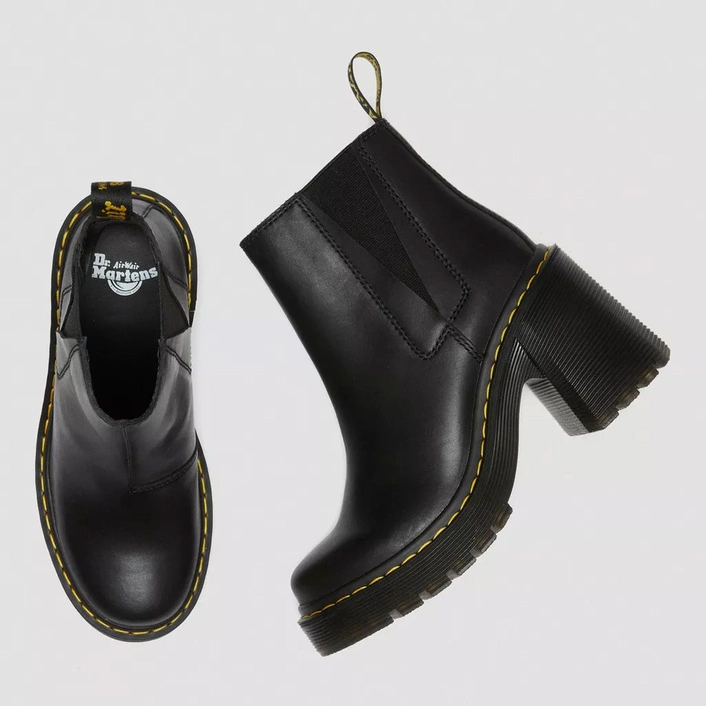 Dr. Martens Spence Leather Flared Heel Chelsea Boots 26440001