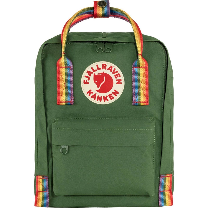 Fjallraven PLECAK KÅNKEN RAINBOW MINI Spruce Green-Rainbow Pattern