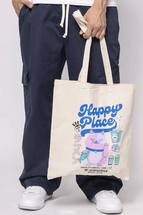 Kaotiko Ivory Happy Place Tote Bag