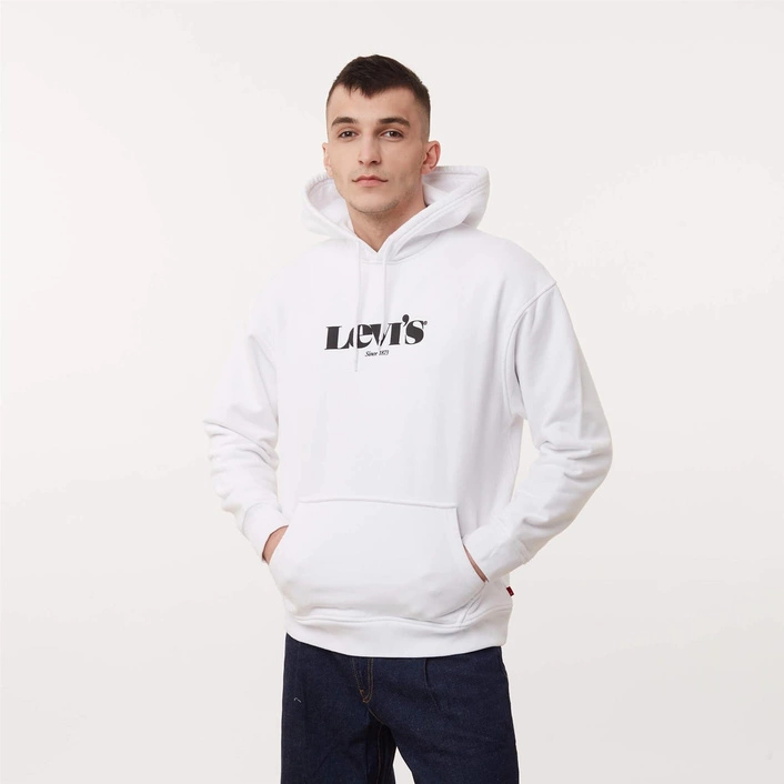 Levi's RELAXED GRAPHIC FLEECE WHITE