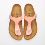 Birkenstock Japonki Damskie Gizeh BF Patent Coral Peach 1019515
