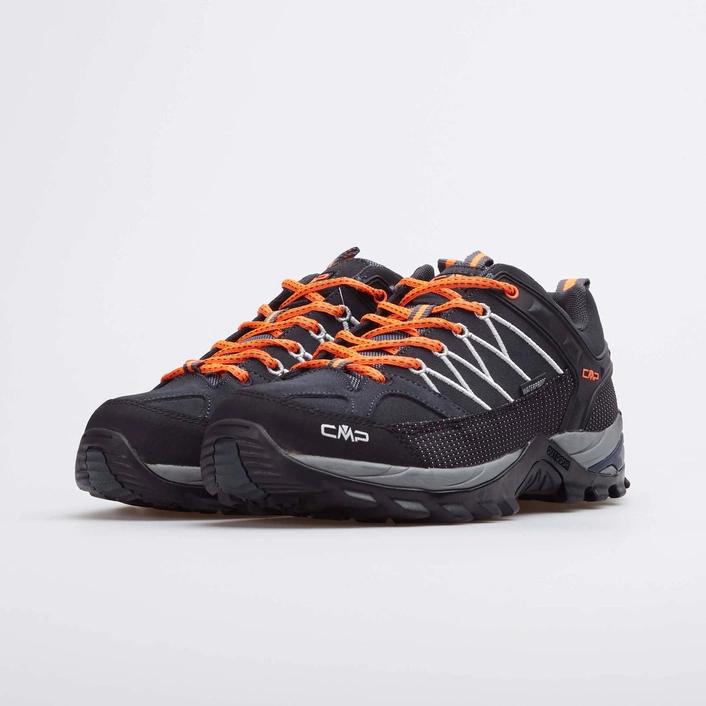 CMP RIGEL LOW TREKKING SHOES WP ANTRACITE/FLASH ORANGE