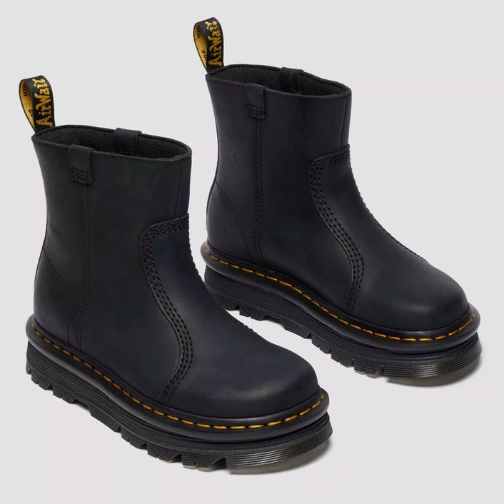 Dr. Martens ZEBZAG RIGGER SLIP ON LEATHER BOOTS 42662001