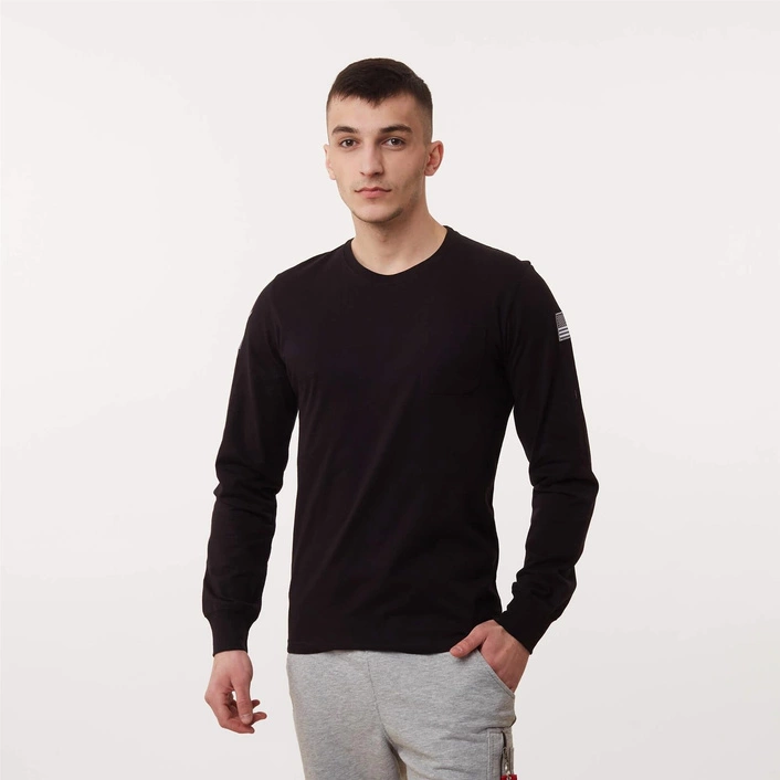 Alpha Industries NASA LONG SLEEVE Black
