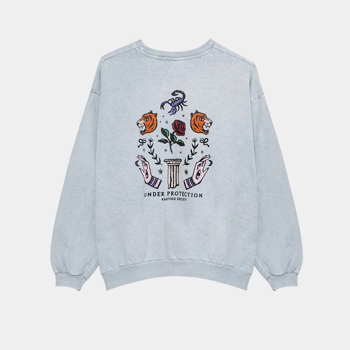 Kaotiko Under Protection Washed Sweatshirt