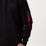 Alpha Industries BLUZA MĘSKA RED STRIPE HOODY BLACK