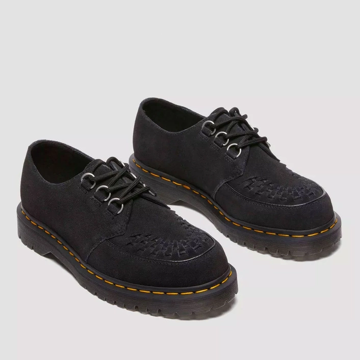 Dr. Martens creepersy Ramsey z plecionego zamszu czarne 40572001