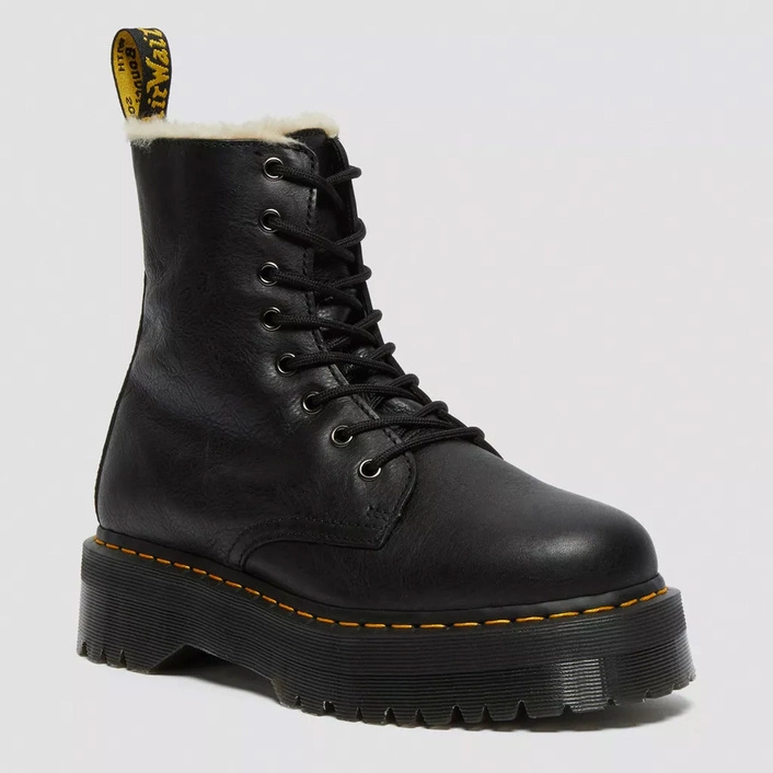 Dr. Martens glany ocieplane na platformie Jadon Pisa czarne 25637001