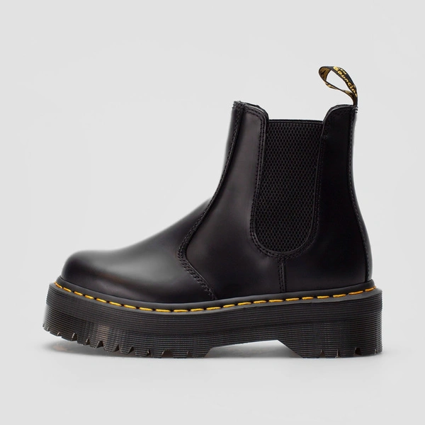 Dr. Martens sztyblety Chelsea na platformie 2976 Quad Polished Smooth czarne 24687001
