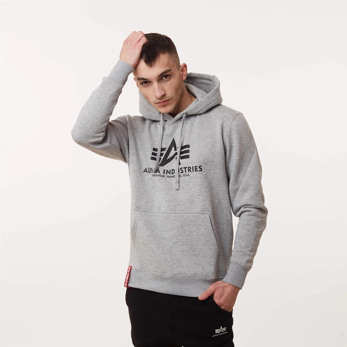 Alpha Industries BASIC HOODY GREY HEATHER