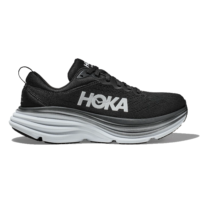 Hoka WOMEN'S BONDI 8 BLACK/WHITE