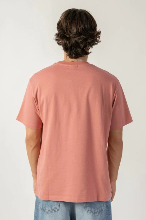 Kaotiko Salmon Pocket Flower Society T-Shirt