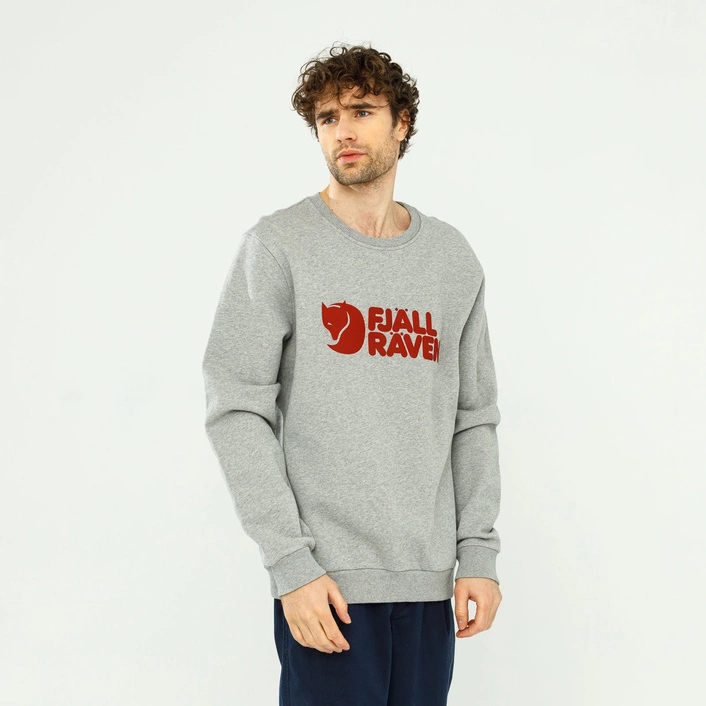 Fjallraven LOGO SWEATER GREY-MELANGE