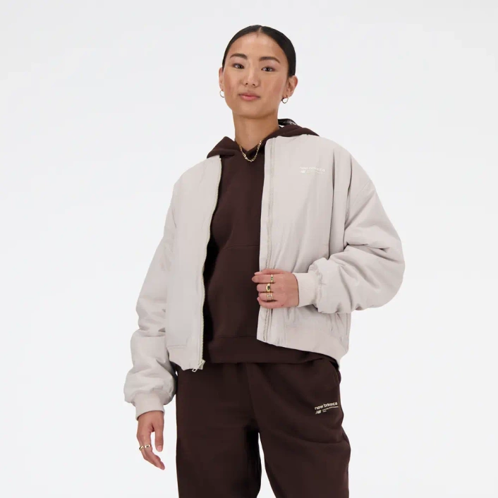 New Balance BLUZA LINEAR HERITAGE WOVEN BOMBER WJ33507MNK