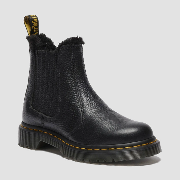 Dr. Martens sztyblety Chelsea ocieplane 2976 Leonore II Milled Nappa czarne damskie 41416001