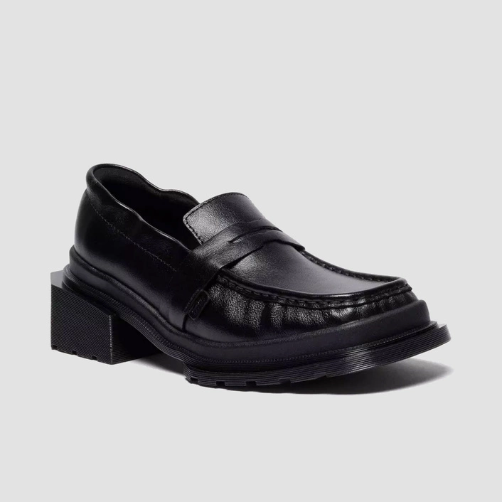 Dr. Martens Maybole Square Toe Ruched Leather Loafersa 42063001