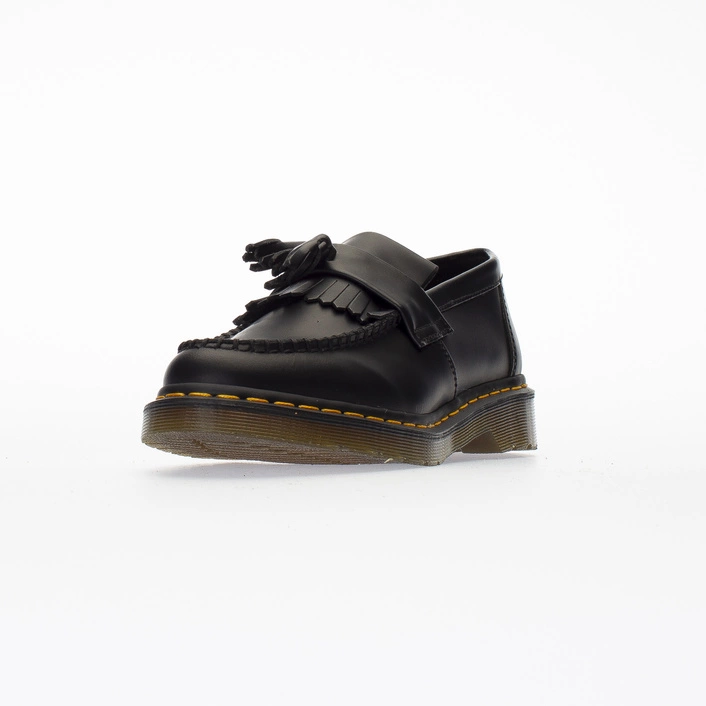 Dr. Martens loafersy z frędzlami Adrian Yellow Stitch Smooth czarne 22209001