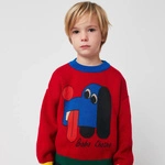 BOBO CHOSES Doggy Mate jacquard jumper RED
