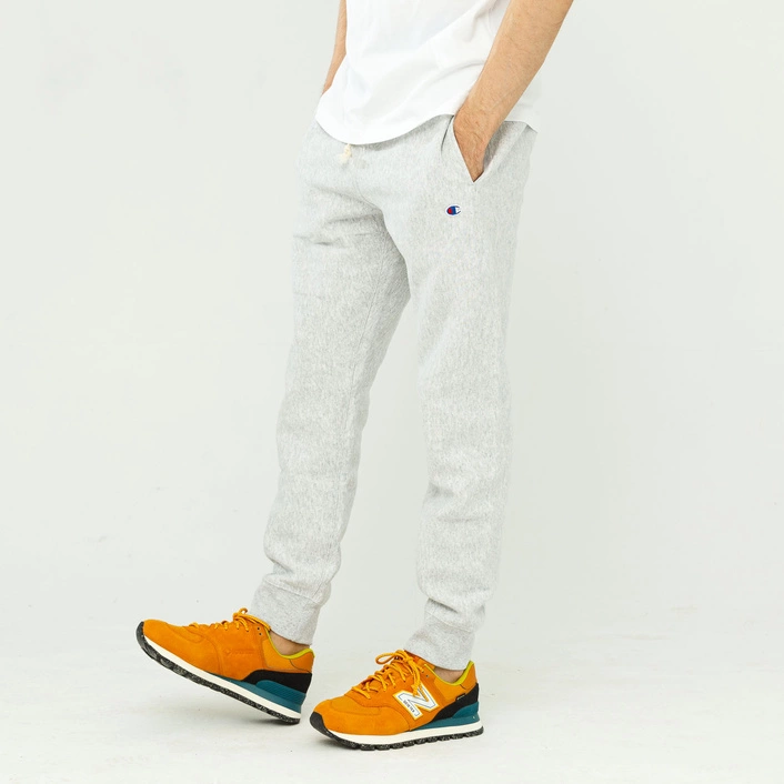 Champion Reverse Weave RIBBED CUFFS JOGGERS LIGHT GREY