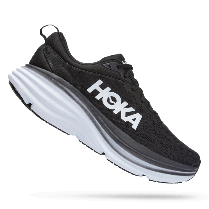 Hoka MEN'S BONDI 8 BLACK/WHITE