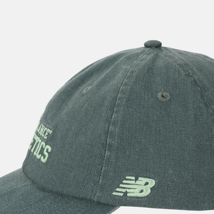 New Balance Czapka z daszkiem Bawełniana Zielona