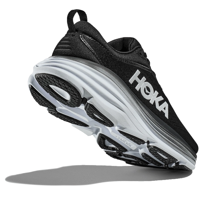 Hoka WOMEN'S BONDI 8 BLACK/WHITE