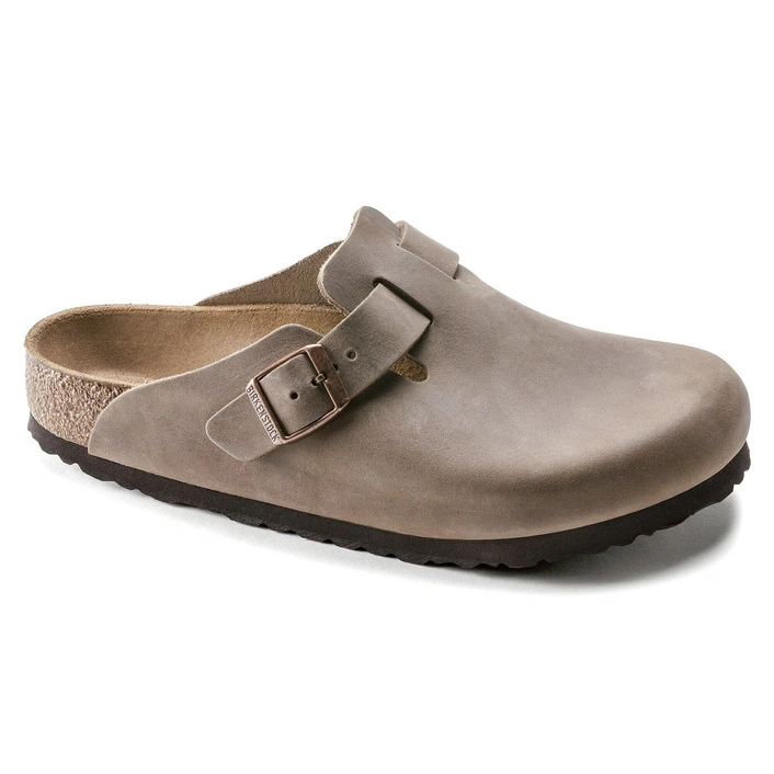 Birkenstock Boston Oiled Leather Unisex Tobacco Brown 960813 (Wąskie)